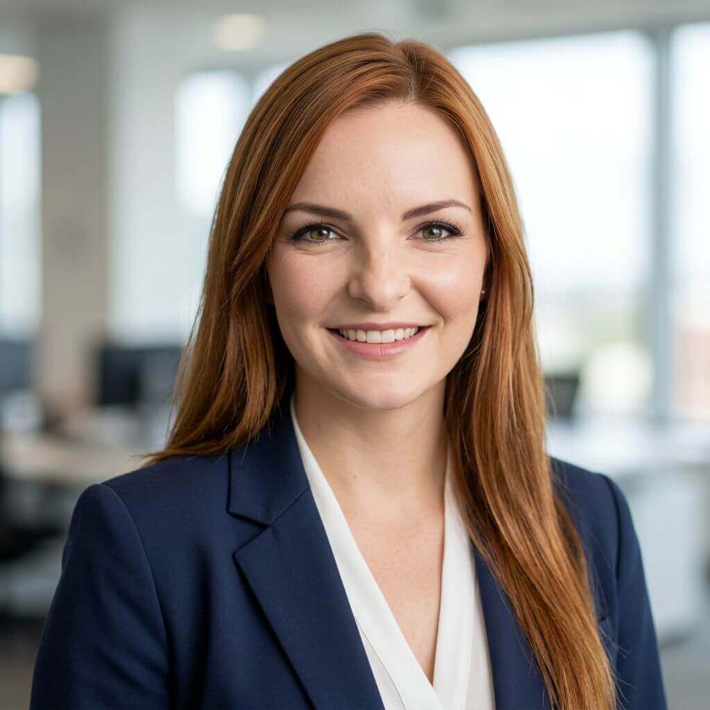 Business Casual AI headshot style example